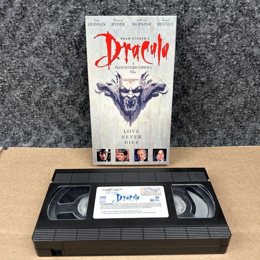 Bram Stoker’s Dracula (1992) VHS Horror Fantasy Movie - Gary Oldman Keanu Reeves